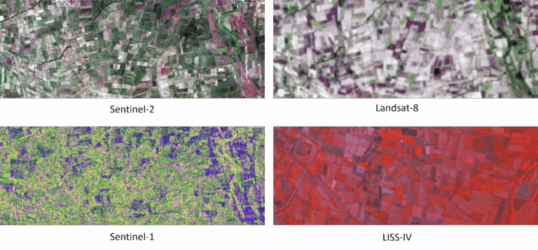 Figure 4: Available Satellite data for crop type classification