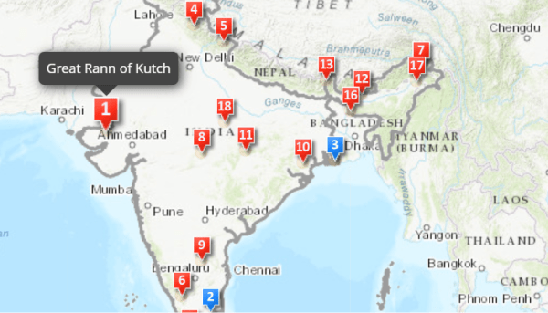 Biosphere Reserves of India map image