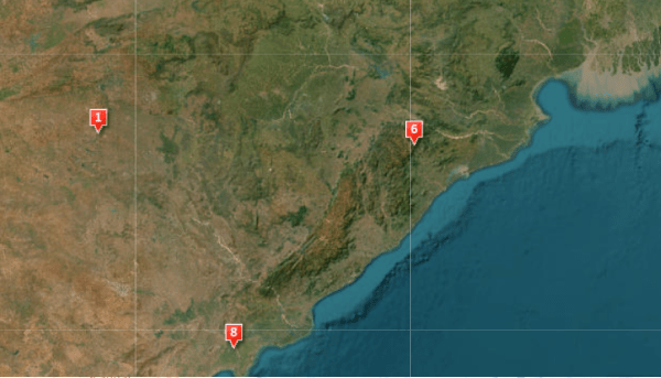 Classical Dance Forms of India map image