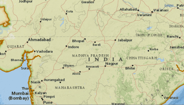 History of India map image