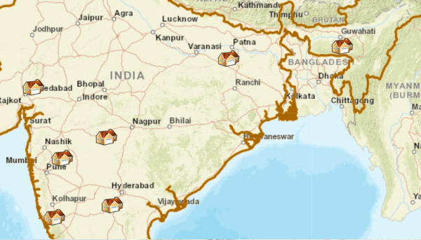 Ideal Villages map image of India 