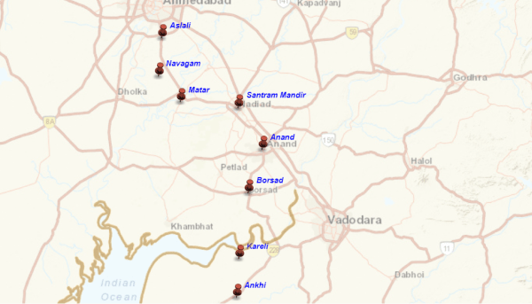 The Dandi March map image