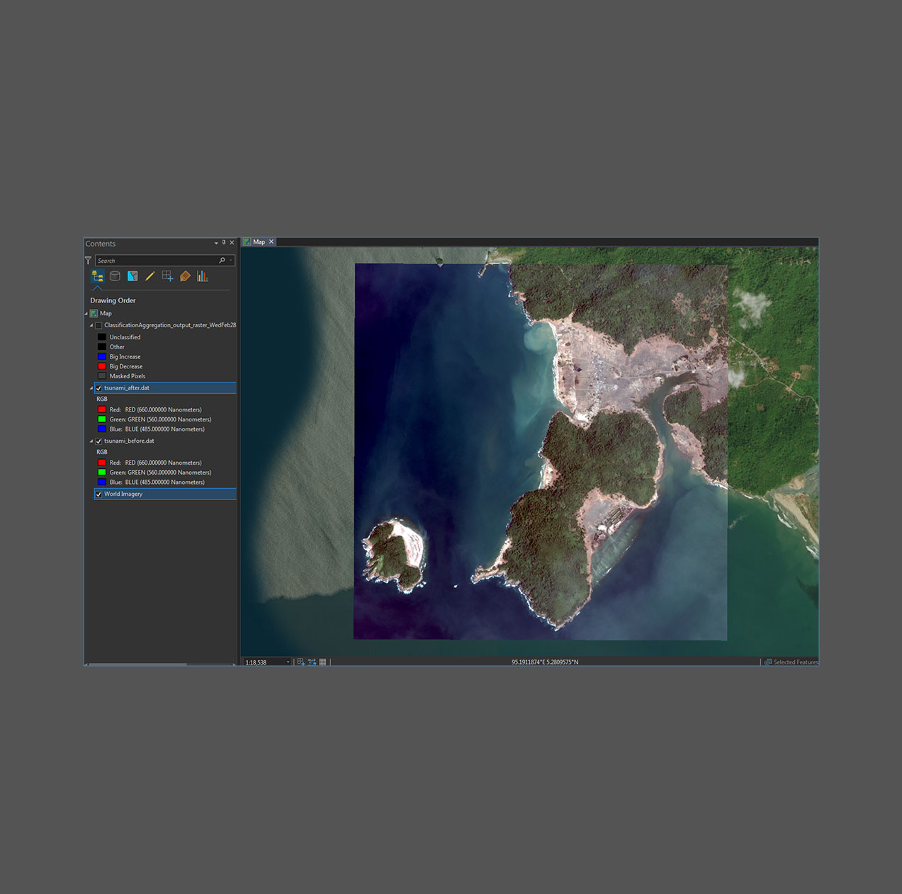Map with two callouts of magnified areas of larger map