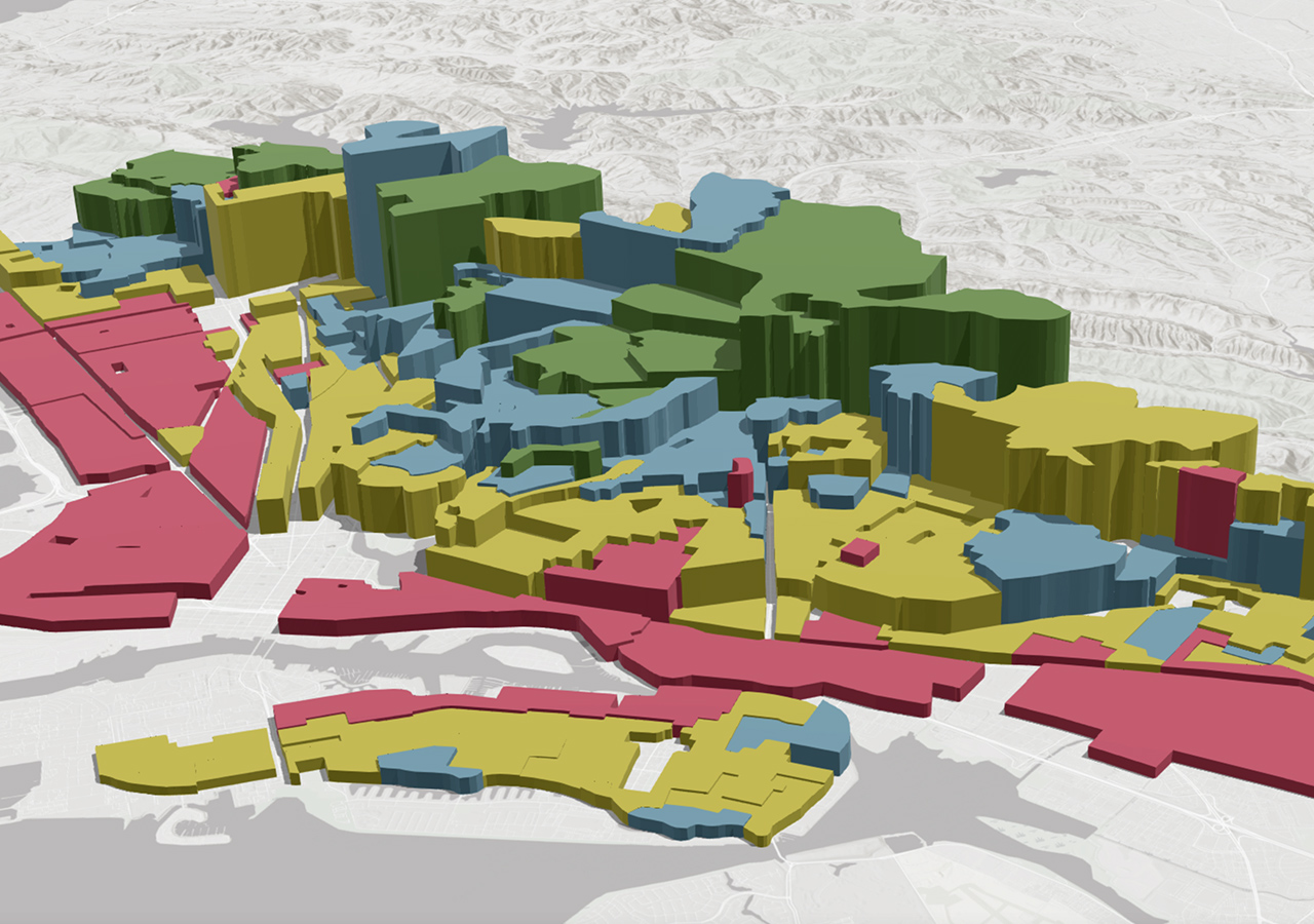 A colorful vertical concentration map overlaid on a grayscale contour map