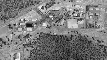 Satellite image of the Persian Gulf with colorful data plots