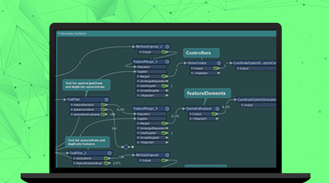 Laptop showing ArcGIS Data Interoperability in use