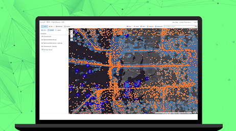  Laptop showing ArcGIS Enterprise product being used