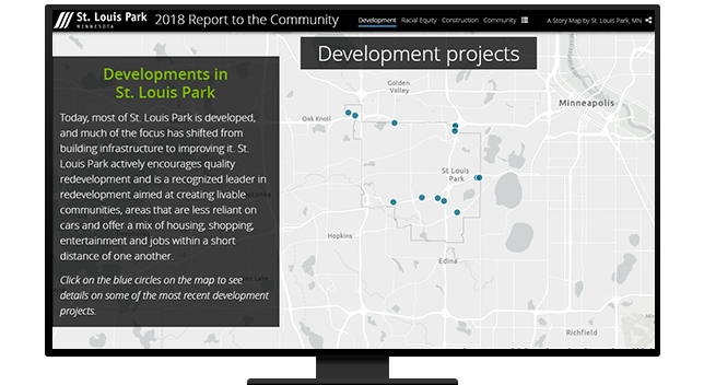 Development projects map