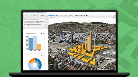 3D map with charts