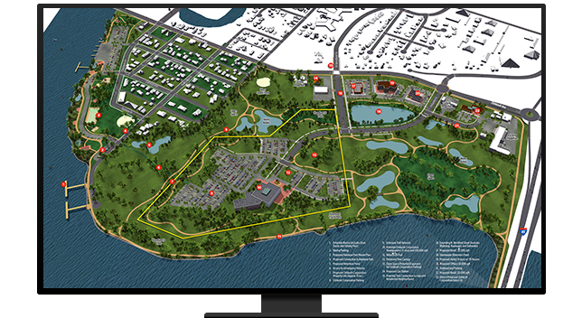 Map of natural and built environment