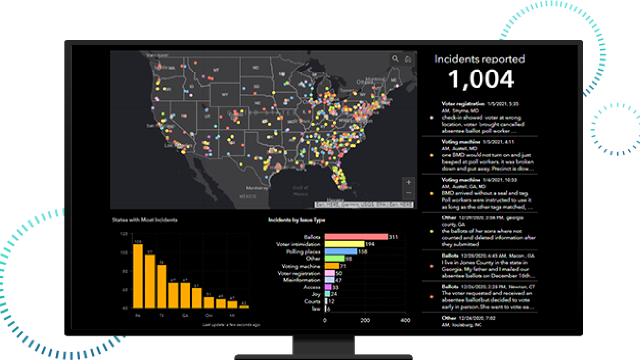 Map of recorded incidents