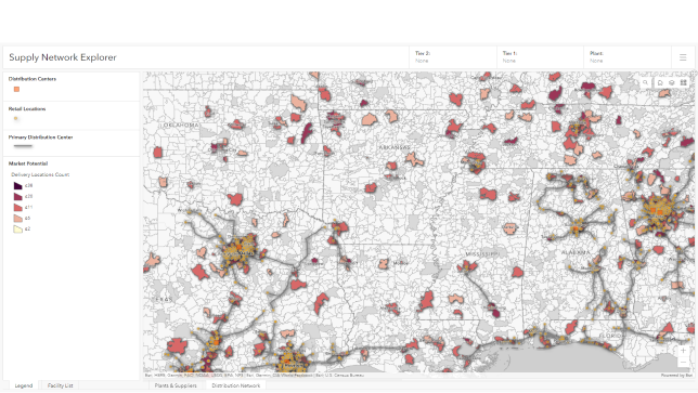 Supply network map