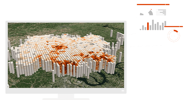 map with dashboard analytics