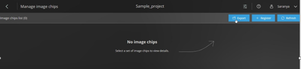 After sample collection, you can export the training data as image chips